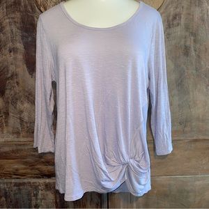 Purple 3/4 length sleeve tee